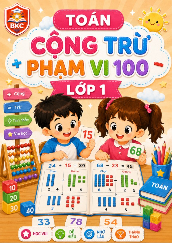 Ảnh bìa CỘNG TRỪ PHẠM VI 100 - LỚP 1