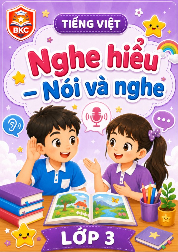 Ảnh bìa NGHE HIỂU – NÓI VÀ NGHE - LỚP 3