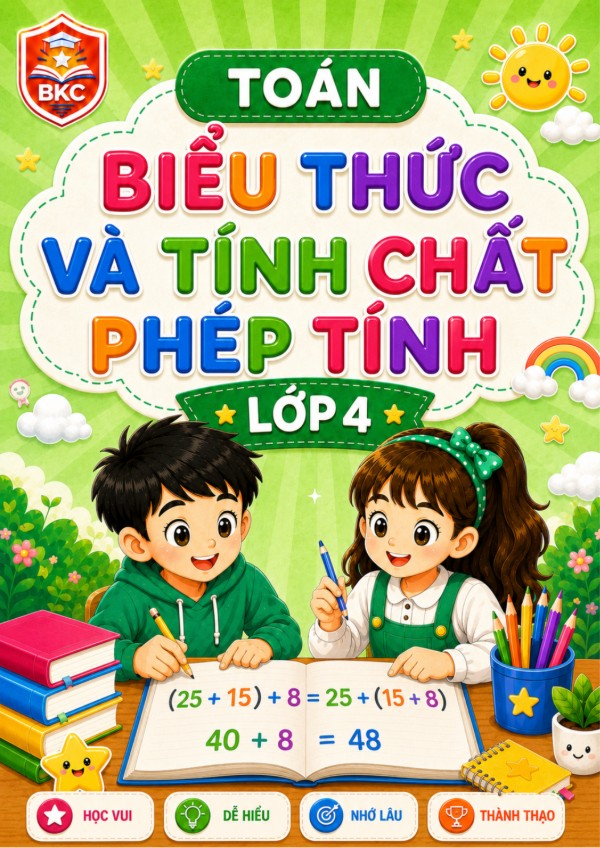 Ảnh bìa BIỂU THỨC VÀ TÍNH CHẤT PHÉP TÍNH - LỚP 4