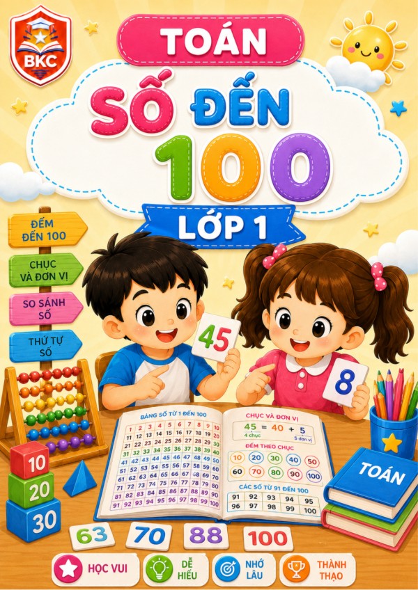 Ảnh bìa SỐ ĐẾN 100 - LỚP 1