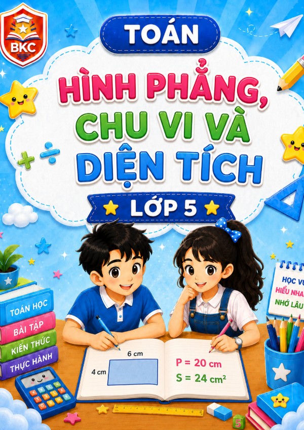 Ảnh bìa HÌNH PHẲNG, CHU VI VÀ DIỆN TÍCH - LỚP 5