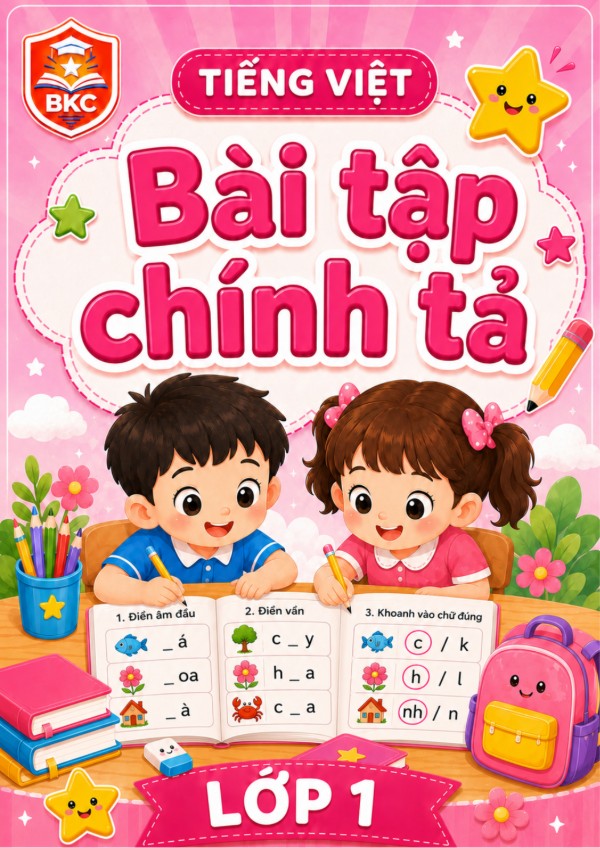 Ảnh bìa BÀI TẬP CHÍNH TẢ - LỚP 1