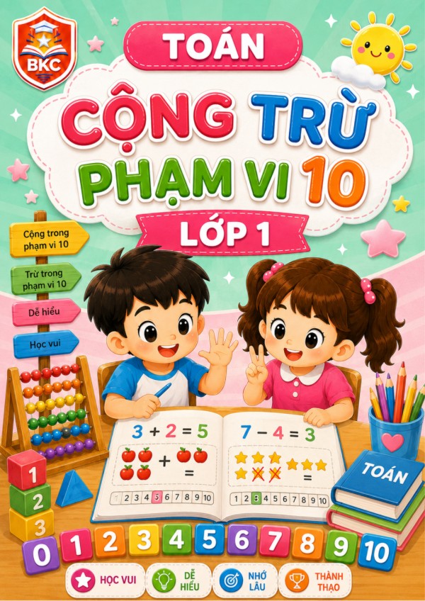 Ảnh bìa CỘNG TRỪ PHẠM VI 10 - LỚP 1