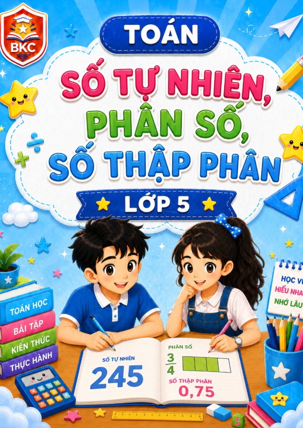 Ảnh bìa SỐ TỰ NHIÊN, PHÂN SỐ, SỐ THẬP PHÂN - LỚP 5