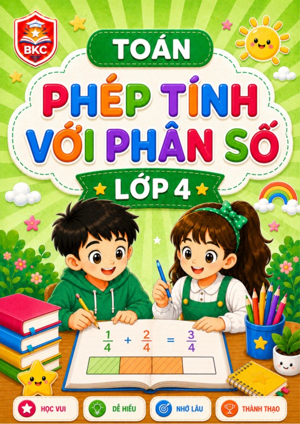Ảnh bìa PHÉP TÍNH VỚI PHÂN SỐ - LỚP 4