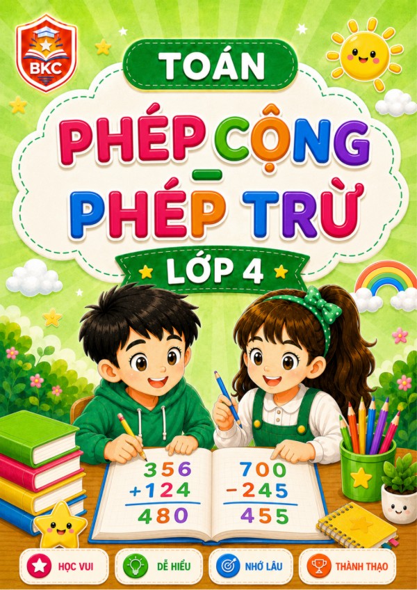 Ảnh bìa PHÉP CỘNG – PHÉP TRỪ - LỚP 4