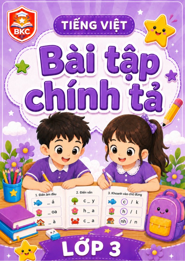 Ảnh bìa BÀI TẬP CHÍNH TẢ - LỚP 3