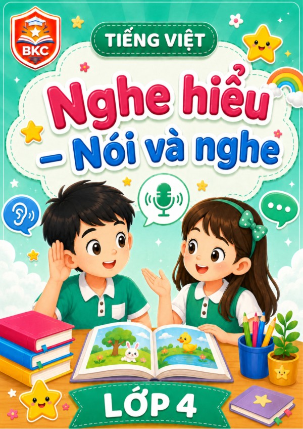 Ảnh bìa NGHE HIỂU – NÓI VÀ NGHE - LỚP 4
