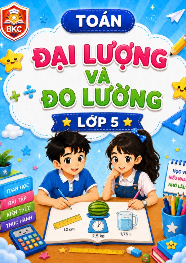 Ảnh bìa ĐẠI LƯỢNG VÀ ĐO LƯỜNG - LỚP 5