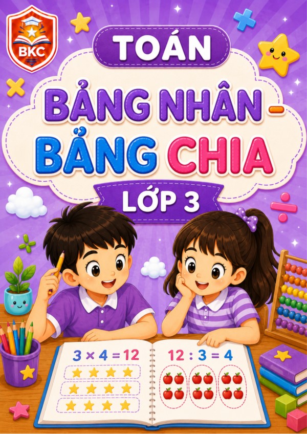 Ảnh bìa BẢNG NHÂN – BẢNG CHIA - LỚP 3
