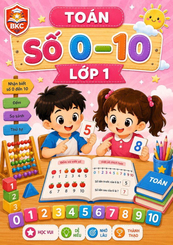 Ảnh bìa SỐ 0–10 - LỚP 1